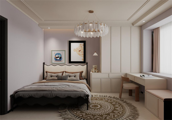 西陵花園124㎡|雕花石膏線+吊燈的法式風(fēng)格，讓每一幀都像電影里的場景