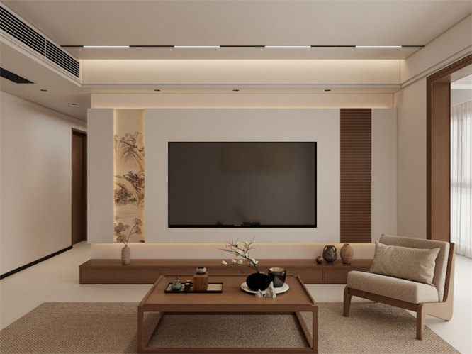 山水如畫131㎡|宋氏美學，用留白寫就極簡東方雅韻